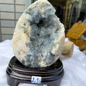 ĐÁ TINH THỂ CELESTINE, KL: 2.94 KG, KT: 20×13 CM (CLT24)