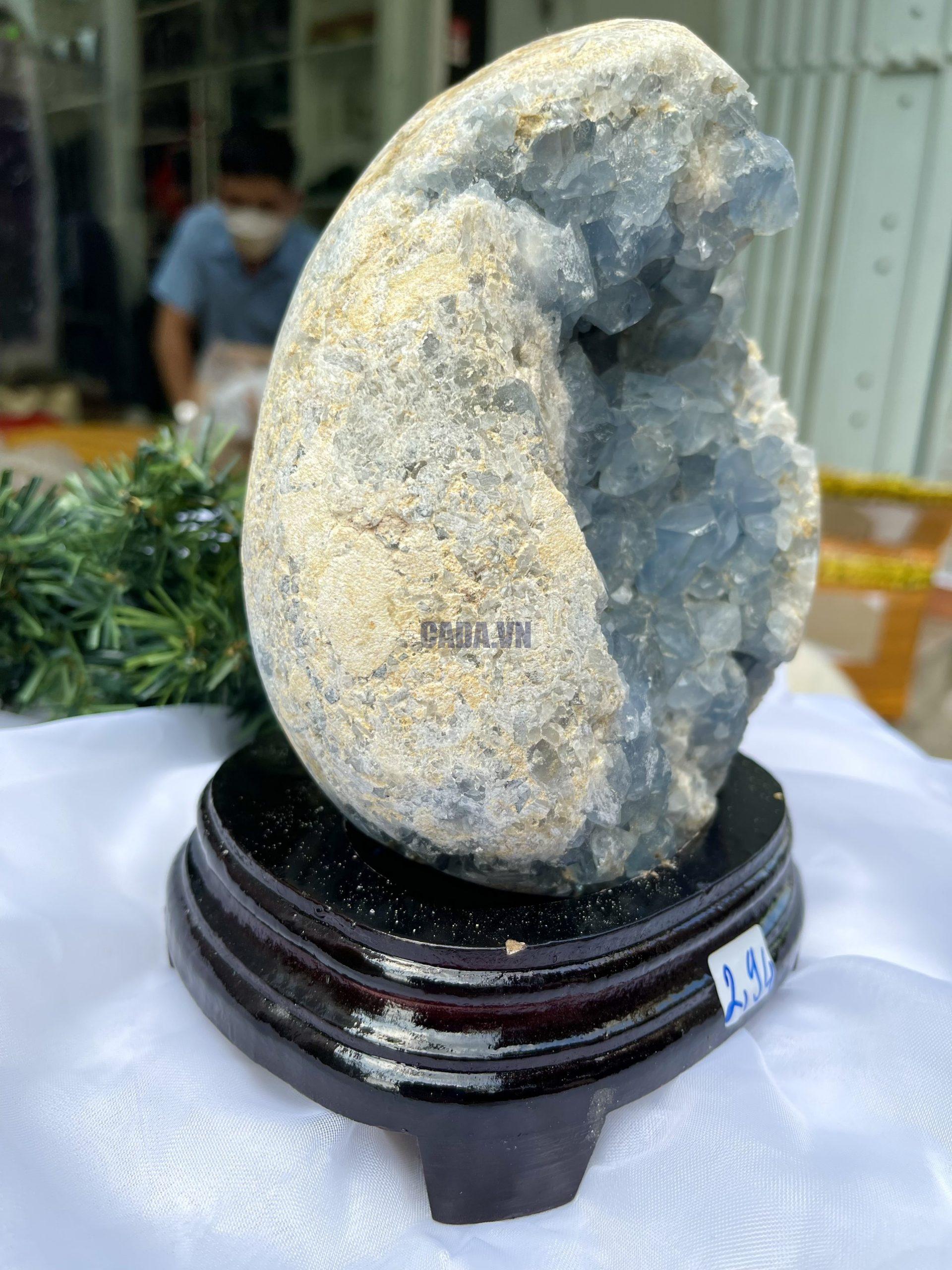 ĐÁ TINH THỂ CELESTINE, KL: 2.94 KG, KT: 20×13 CM (CLT24)