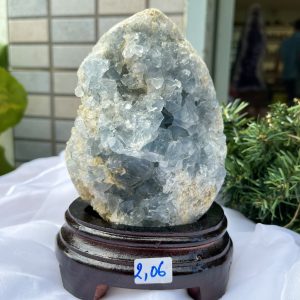 ĐÁ TINH THỂ CELESTINE, KL: 2.06 KG, KT: 17×10.5 CM (CLT25)