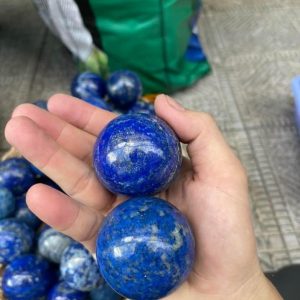 Bi cầu đá Thiên Thanh - Lapis Lazuli Sphere, đk 4-5cm