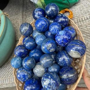 Bi cầu đá Thiên Thanh - Lapis Lazuli Sphere, đk 4-5cm