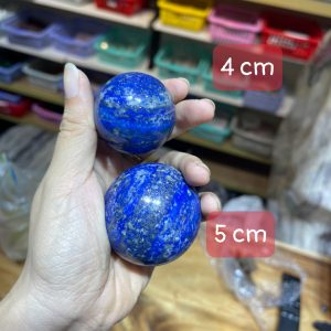 Bi cầu đá Thiên Thanh - Lapis Lazuli Sphere, đk 4-5cm