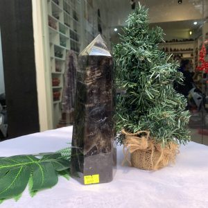 Trụ Thạch Anh Đen – Black Quart Point (Morion), KT: 12X7CM, KL: 1.532KG (TAĐ39)
