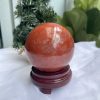 QUẢ CẦU PHONG THỦY NGỌC BÍCH ĐỎ-JASPER ĐK 9,6 CM (BĐ05)