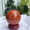 QUẢ CẦU PHONG THỦY NGỌC BÍCH ĐỎ-JASPER ĐK 9,2 CM (BĐ06)