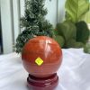 QUẢ CẦU PHONG THỦY NGỌC BÍCH ĐỎ-JASPER ĐK 9,2 CM (BĐ07)