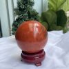 QUẢ CẦU PHONG THỦY NGỌC BÍCH ĐỎ-JASPER ĐK 9,2 CM (BĐ11)