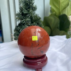 QUẢ CẦU PHONG THỦY NGỌC BÍCH ĐỎ-JASPER ĐK 9,2 CM (BĐ11)