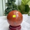 QUẢ CẦU PHONG THỦY NGỌC BÍCH ĐỎ-JASPER ĐK 8,9 CM (BĐ13)