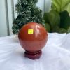 QUẢ CẦU PHONG THỦY NGỌC BÍCH ĐỎ-JASPER ĐK 8,5 CM (BĐ14)