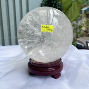 QUẢ CẦU PHONG THỦY THẠCH ANH TRẮNG ĐK 13,5CM KL 2,93KG MS: BTR44
