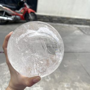 QUẢ CẦU PHONG THỦY THẠCH ANH TRẮNG ĐK 14CM KL 2,96KG MS: BTR46