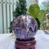 QUẢ CẦU PHONG THỦY THẠCH ANH TÍM ĐK: 10,4 CM KL: 1690G (BTi17)