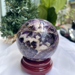 QUẢ CẦU PHONG THỦY THẠCH ANH TÍM ĐK: 9,1 CM KL: 1040G (BTi19)