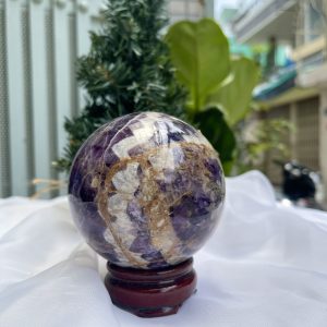 QUẢ CẦU PHONG THỦY THẠCH ANH TÍM ĐK: 8,7 CM KL: 900 G (BTi22)