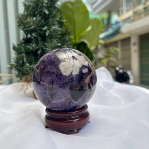 QUẢ CẦU PHONG THỦY THẠCH ANH TÍM ĐK: 7,3 CM KL: 535G (BTi27)