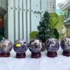 QUẢ CẦU PHONG THỦY THẠCH ANH TÍM ĐK: 7,7-8 CM KL: 665G (BTi28)