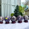 QUẢ CẦU PHONG THỦY THẠCH ANH TÍM ĐK: 7,7-8 CM KL: 665G (BTi28)