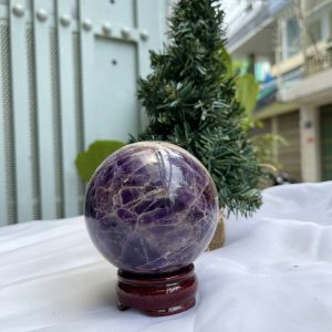 QUẢ CẦU PHONG THỦY THẠCH ANH TÍM ĐK: 8,5 CM KL: 895G (BTi29)