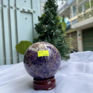 QUẢ CẦU PHONG THỦY THẠCH ANH TÍM ĐK: 8,5 CM KL: 895G (BTi29)