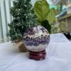 QUẢ CẦU PHONG THỦY THẠCH ANH TÍM ĐK: 7,9 CM KL: 715G (BTi34)