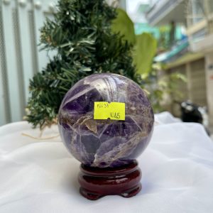 QUẢ CẦU PHONG THỦY THẠCH ANH TÍM ĐK: 7,9 CM KL: 695G (BTi37)