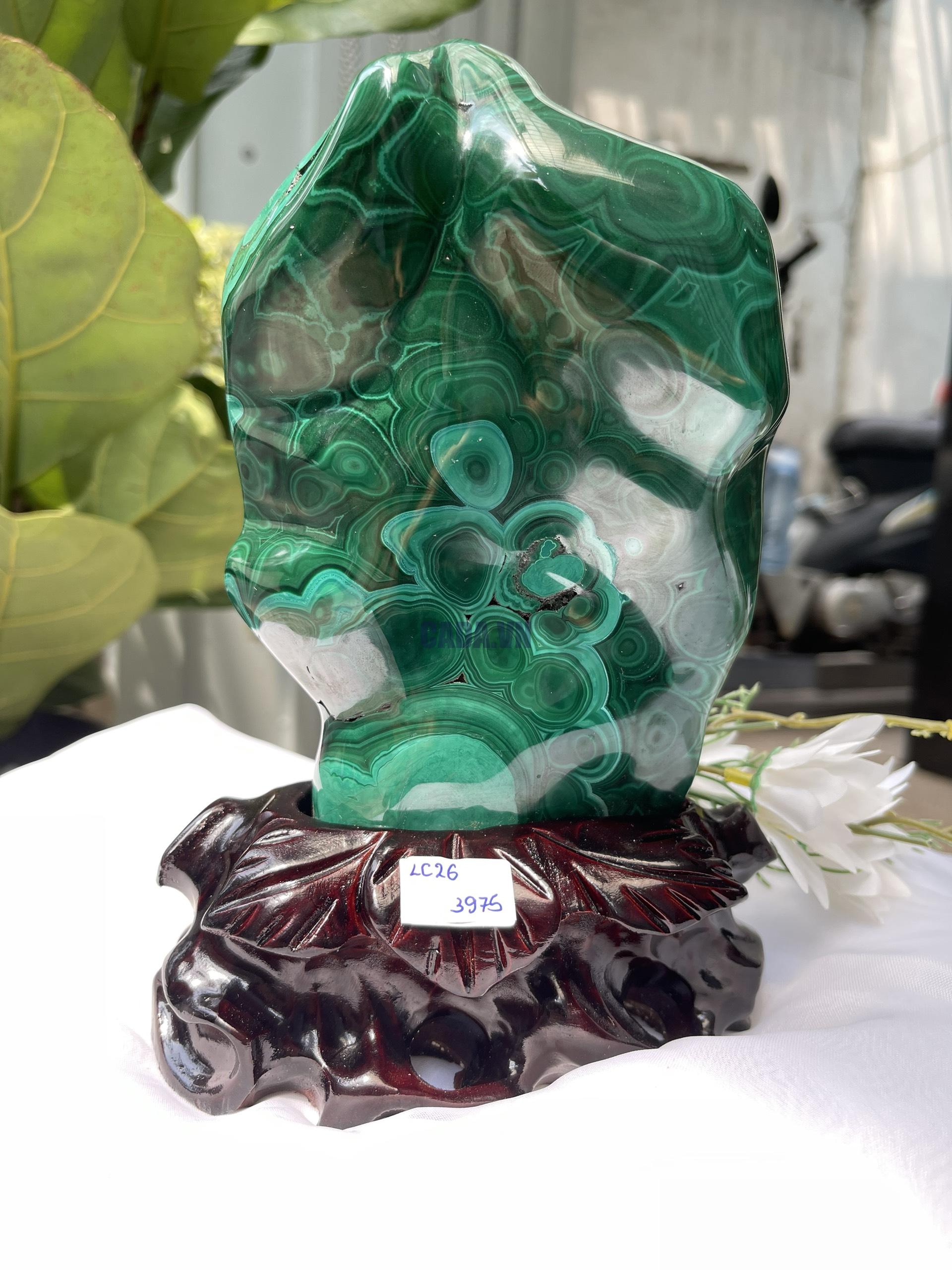 ĐÁ LÔNG CÔNG – ĐÁ KHỔNG TƯỚC – MALACHITE (LC26)