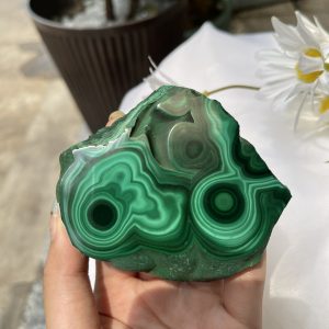 ĐÁ LÔNG CÔNG – ĐÁ KHỔNG TƯỚC – MALACHITE (LC29), KT: 8.5×7 CM; KL: 0.314KG