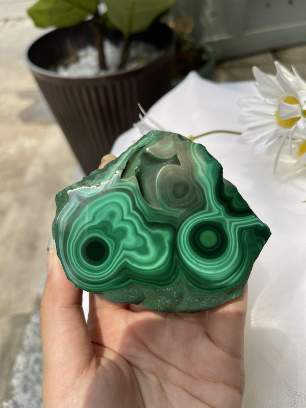ĐÁ LÔNG CÔNG – ĐÁ KHỔNG TƯỚC – MALACHITE (LC29), KT: 8.5×7 CM; KL: 0.314KG