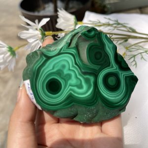 ĐÁ LÔNG CÔNG – ĐÁ KHỔNG TƯỚC – MALACHITE (LC29), KT: 8.5×7 CM; KL: 0.314KG