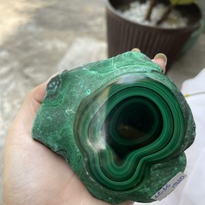 ĐÁ LÔNG CÔNG – ĐÁ KHỔNG TƯỚC – MALACHITE (LC36), KT: 10.3×9.3 CM; KL: 0.642KG