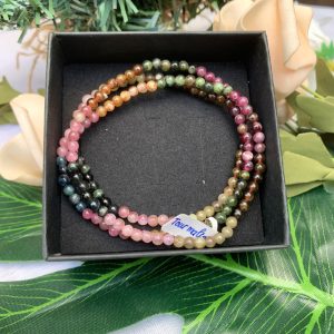 VÒNG TAY PHONG THỦY ĐÁ TOURMALINE - vòng 3 quấn size 3mm