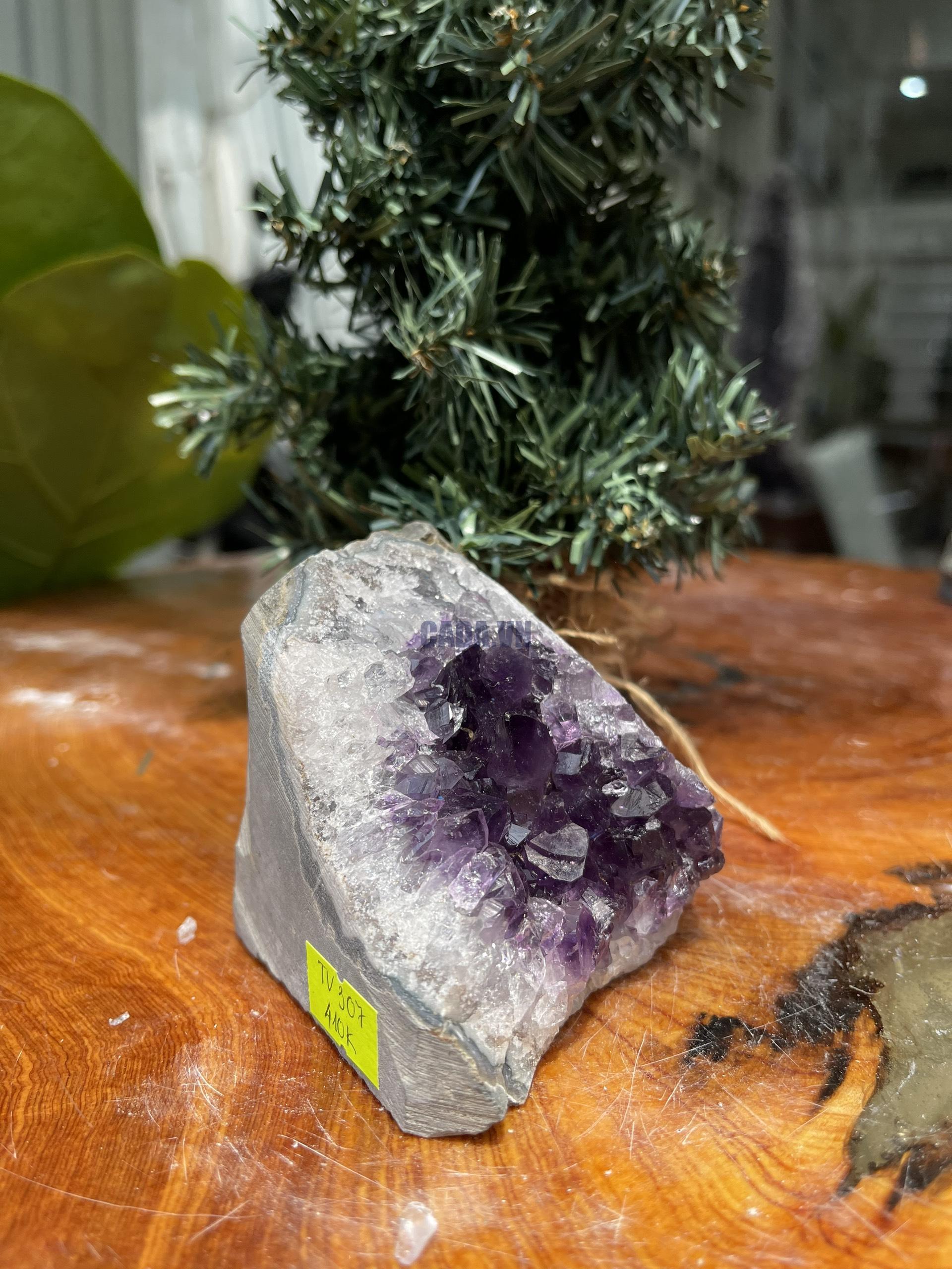 HỐC THẠCH ANH TÍM NHỎ – SMALL AMETHYST GEODE (TV307), KL: 0.406KG, KT: 8×7 CM