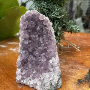 HỐC THẠCH ANH TÍM NHỎ – SMALL AMETHYST GEODE (TV317), KL: 0.988KG, KT: 13×8 CM