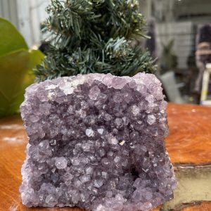 HỐC THẠCH ANH TÍM NHỎ – SMALL AMETHYST GEODE (TV328), KL: 1.010KG, KT: 11×12 CM