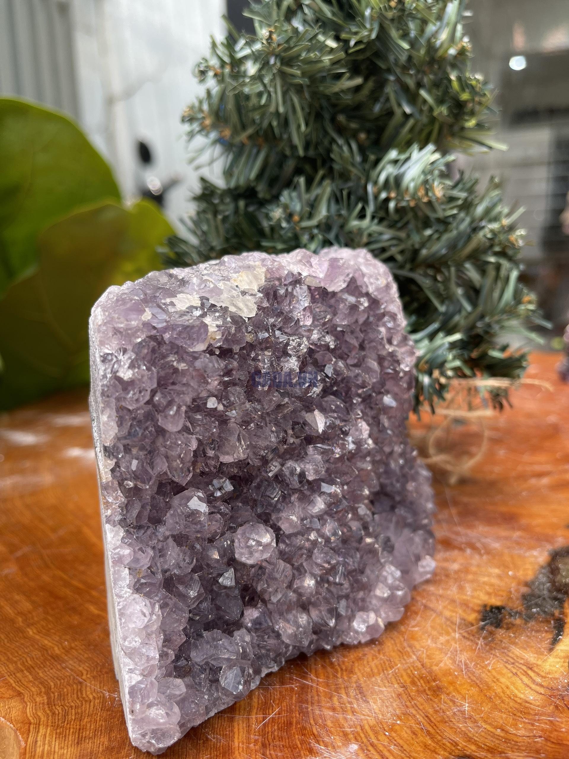 HỐC THẠCH ANH TÍM NHỎ – SMALL AMETHYST GEODE (TV328), KL: 1.010KG, KT: 11×12 CM