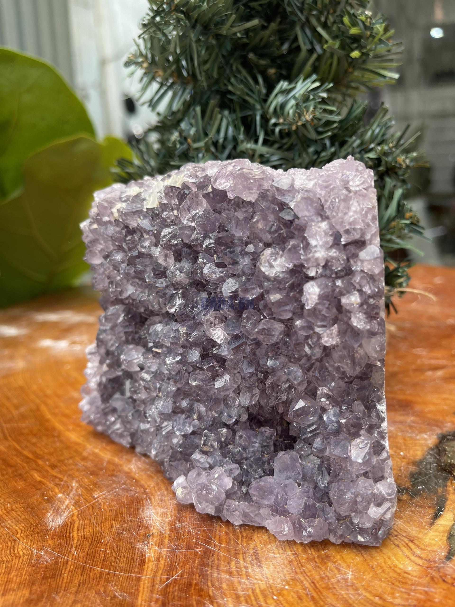 HỐC THẠCH ANH TÍM NHỎ – SMALL AMETHYST GEODE (TV328), KL: 1.010KG, KT: 11×12 CM