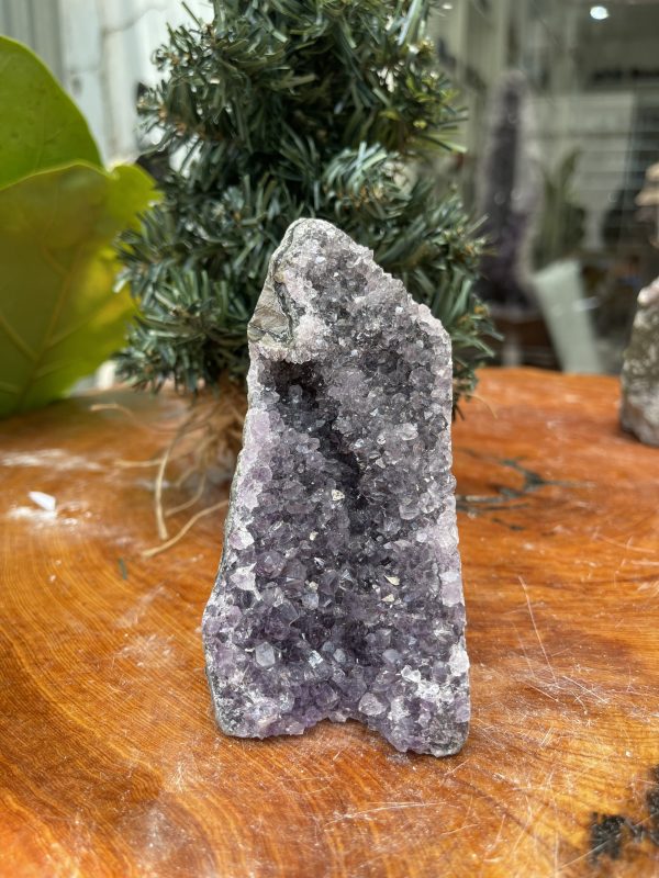 HỐC THẠCH ANH TÍM NHỎ – SMALL AMETHYST GEODE (TV331), KL: 0.512KG, KT: 12×6 CM