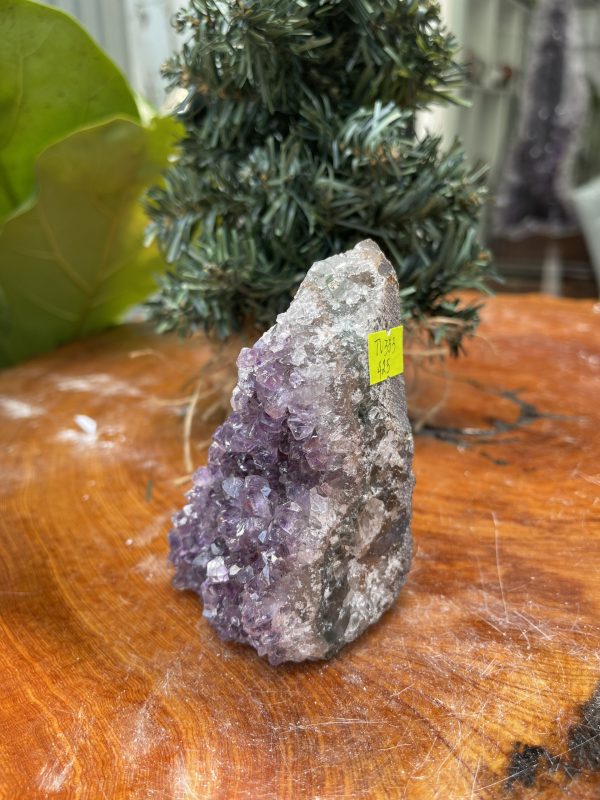HỐC THẠCH ANH TÍM NHỎ – SMALL AMETHYST GEODE (TV333), KL: 0.424KG, KT: 11×6 CM