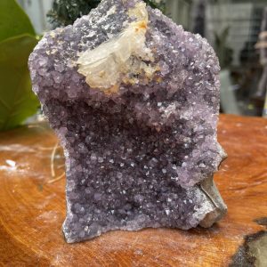 HỐC THẠCH ANH TÍM NHỎ – SMALL AMETHYST GEODE (TV338), KL: 1.028KG, KT: 14×12 CM