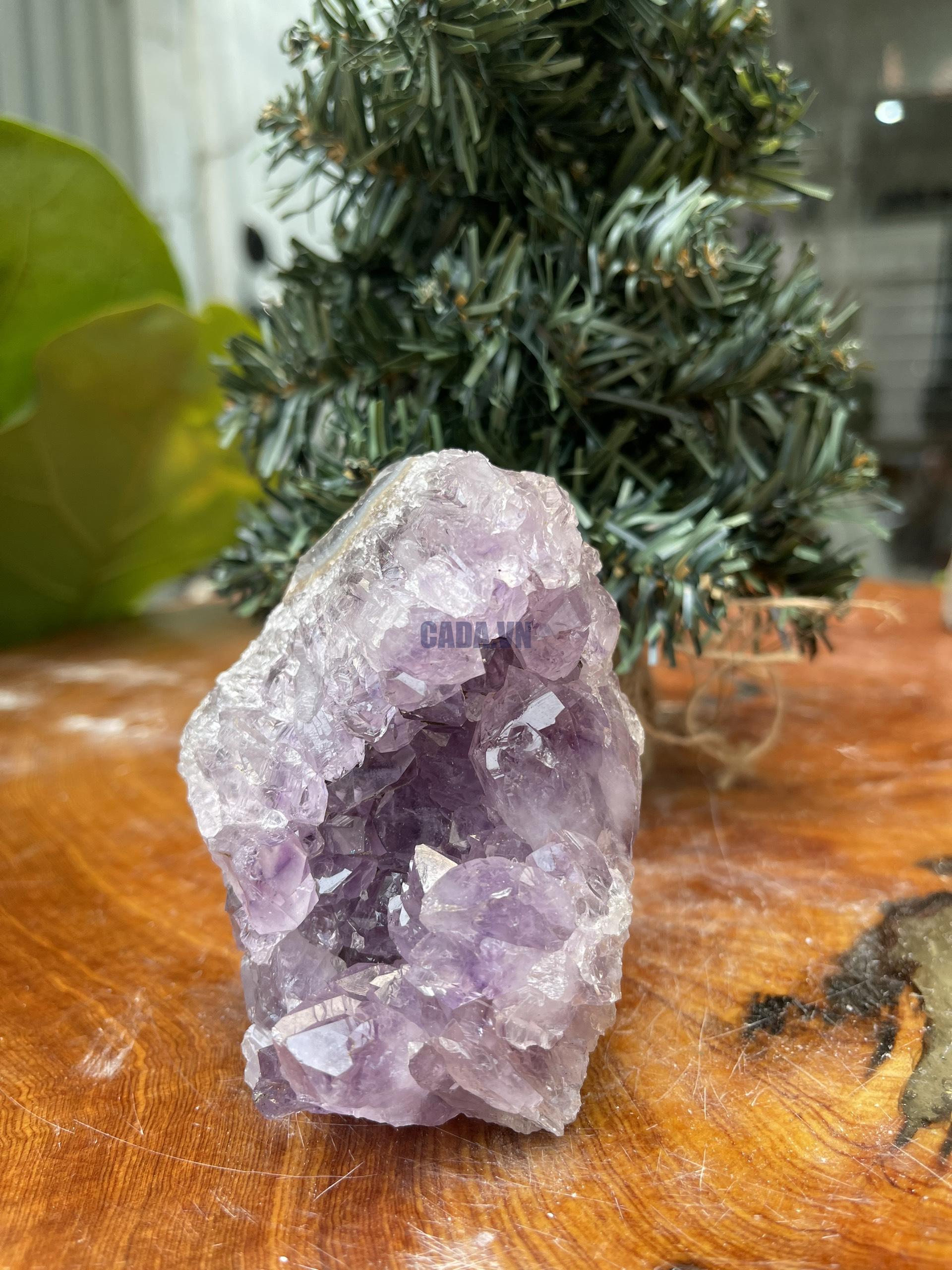 HỐC THẠCH ANH TÍM NHỎ – SMALL AMETHYST GEODE (TV346), KL: 0.414KG, KT: 9 x 7 CM