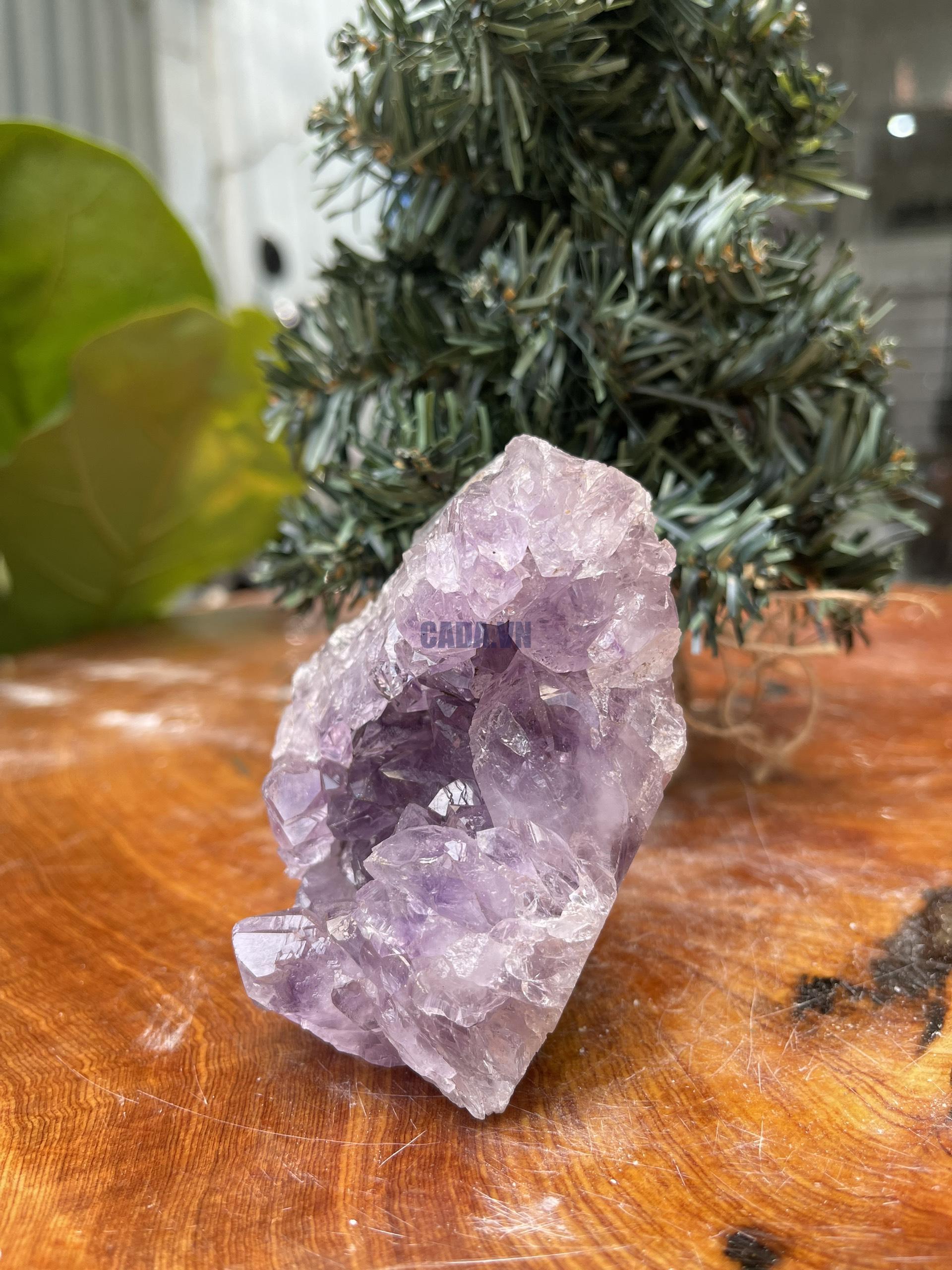 HỐC THẠCH ANH TÍM NHỎ – SMALL AMETHYST GEODE (TV346), KL: 0.414KG, KT: 9 x 7 CM