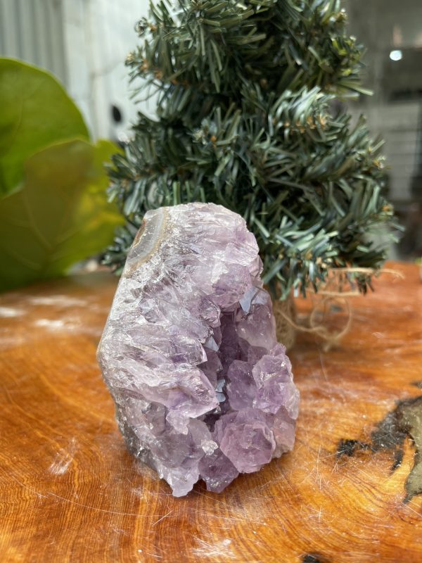 HỐC THẠCH ANH TÍM NHỎ – SMALL AMETHYST GEODE (TV346), KL: 0.414KG, KT: 9 x 7 CM