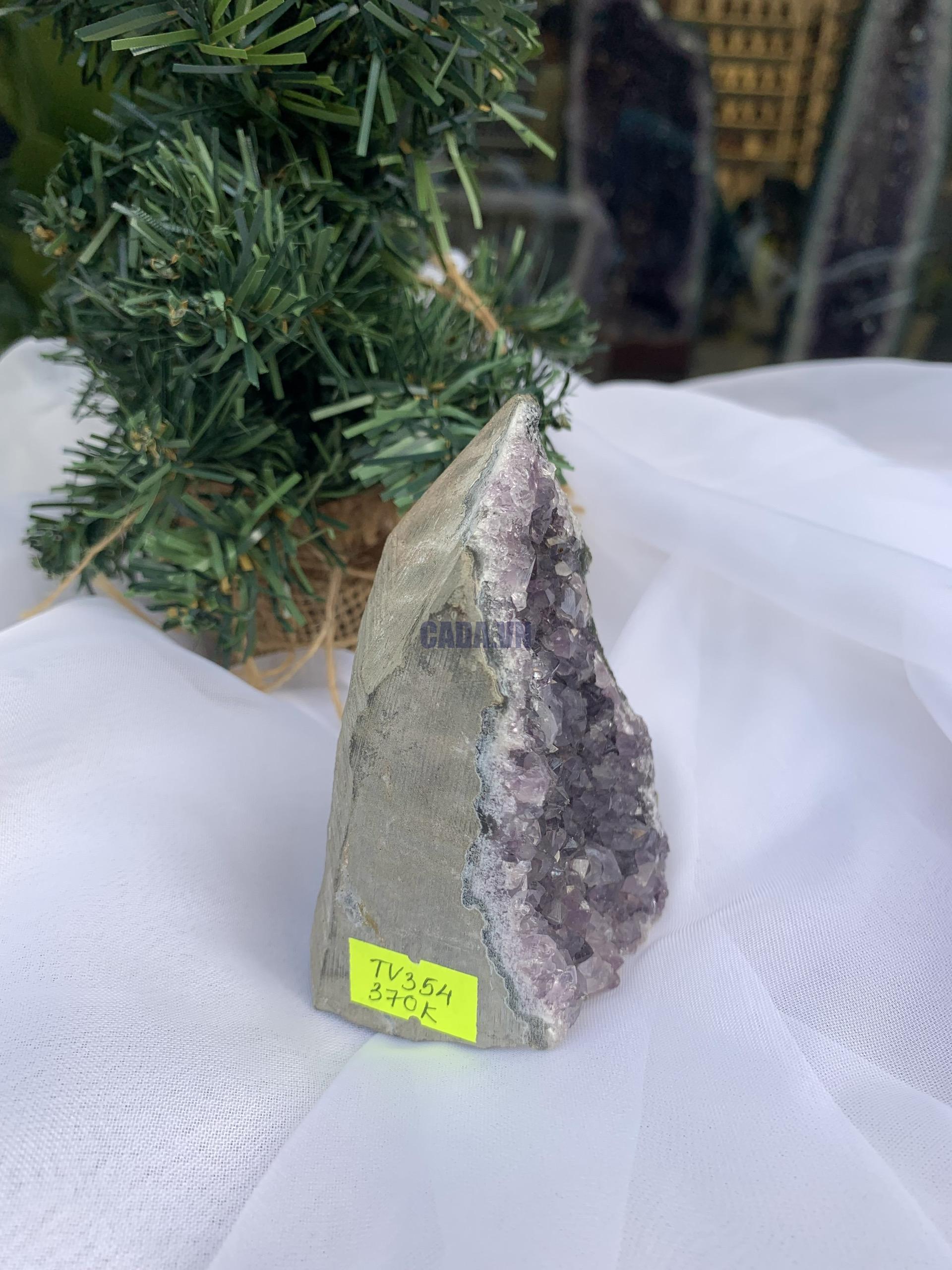 HỐC THẠCH ANH TÍM NHỎ – SMALL AMETHYST GEODE (TV354), KL: 0.370KG, KT: 10×6 CM