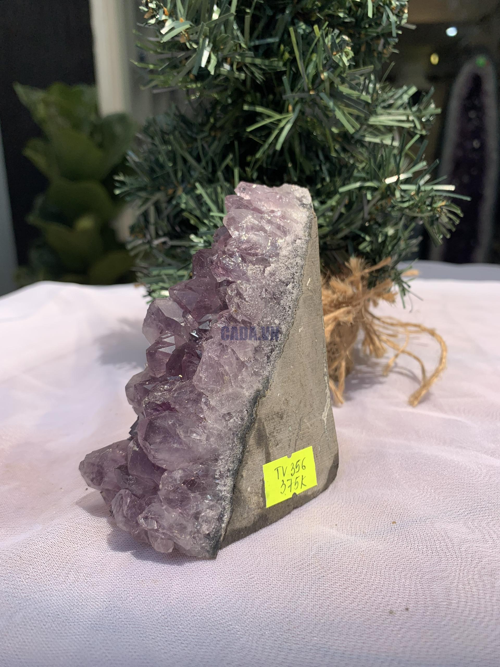 HỐC THẠCH ANH TÍM NHỎ – SMALL AMETHYST GEODE (TV356), KL: 0.374KG, KT: 11×4 CM