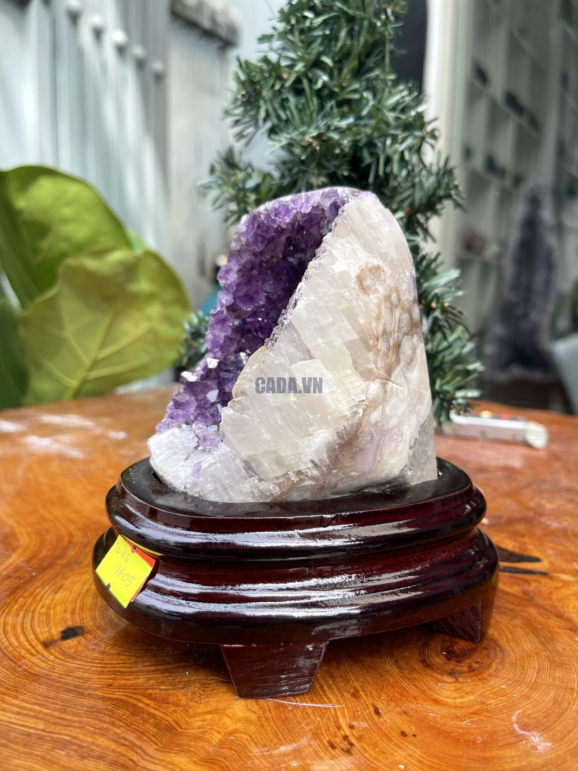 HỐC THẠCH ANH TÍM NHỎ – SMALL AMETHYST GEODE TU106