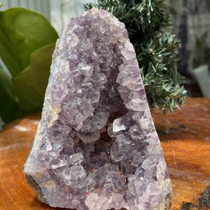 HỐC THẠCH ANH TÍM NHỎ – SMALL AMETHYST GEODE (TV291), KL: 1.414 KG, KT: 15×11 CM