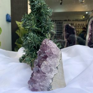 HỐC THẠCH ANH TÍM NHỎ – SMALL AMETHYST GEODE (TV258), KL: 0.712KG, KT: 12x7 CM