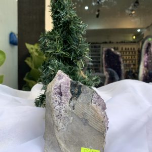 HỐC THẠCH ANH TÍM NHỎ – SMALL AMETHYST GEODE (TV259), KL: 1.058KG, KT: 12x13 CM