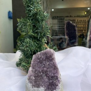HỐC THẠCH ANH TÍM NHỎ – SMALL AMETHYST GEODE (TV270), KL: 0.652KG, KT: 10x9 CM